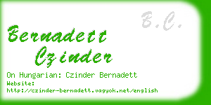 bernadett czinder business card